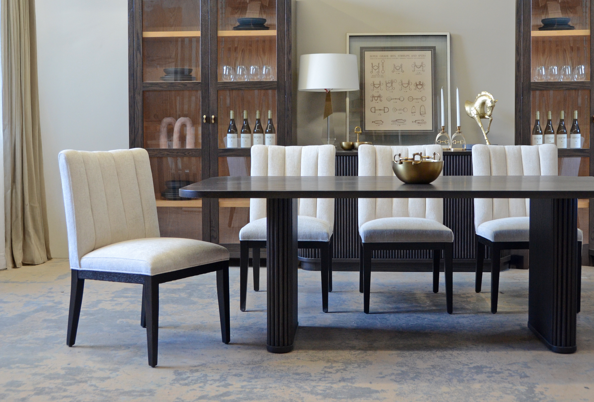 In Stock Tambour Dining Table