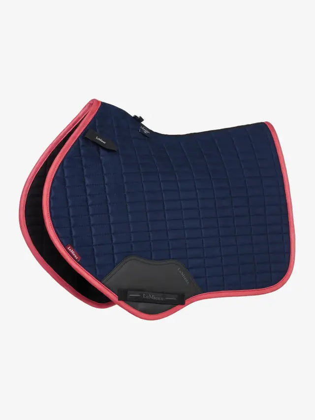 Suede Close Contact Square Navy/Cranberry: Large/ Full