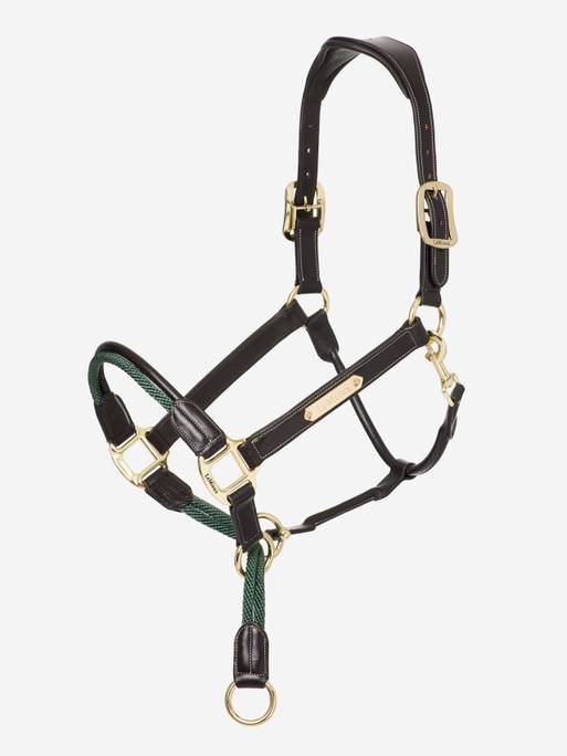 Rope Control Headcollar/ Halter Brown Cob