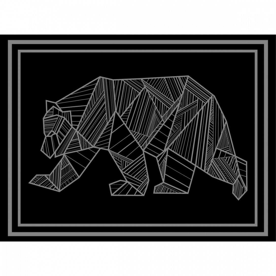 Bear Outdoor Mat - 12’ x 9’ Black/Grey
