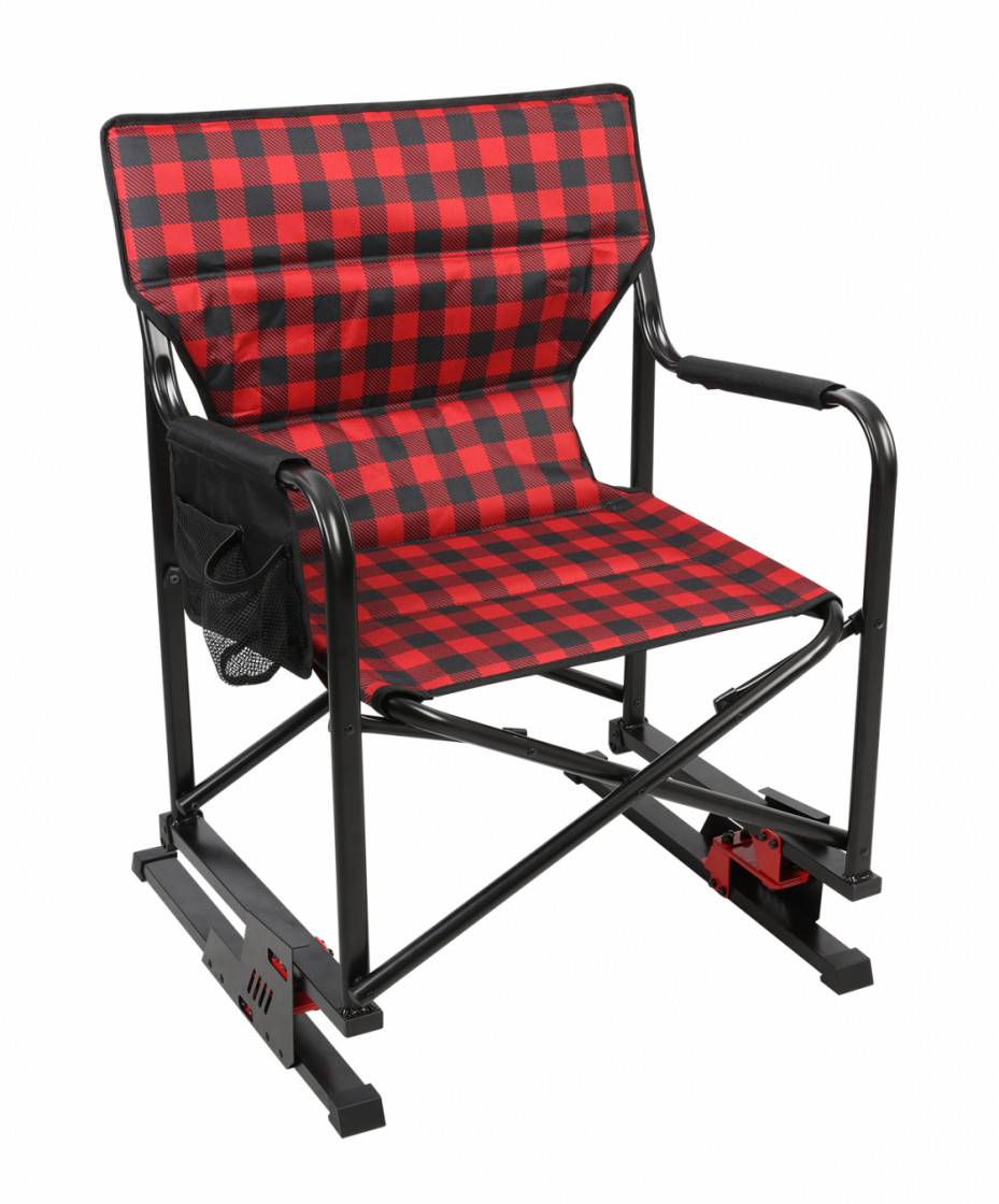 Spring Bear Chair Red/Black Plaid