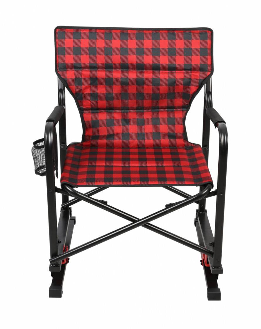 Spring Bear Chair Red/Black Plaid