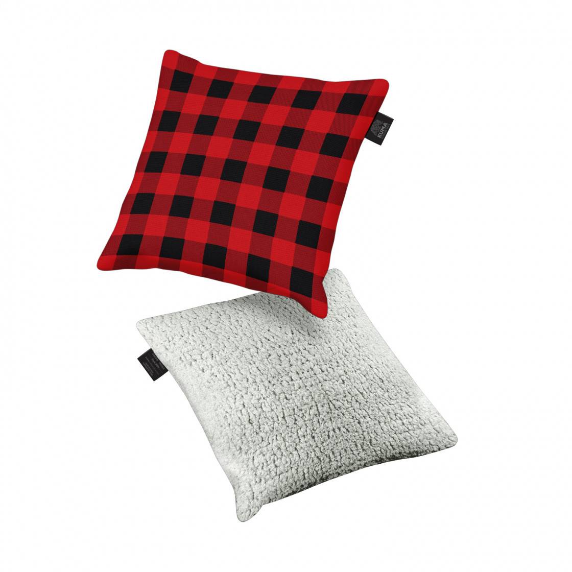 Square Decor Pillow Red/Black Plaid