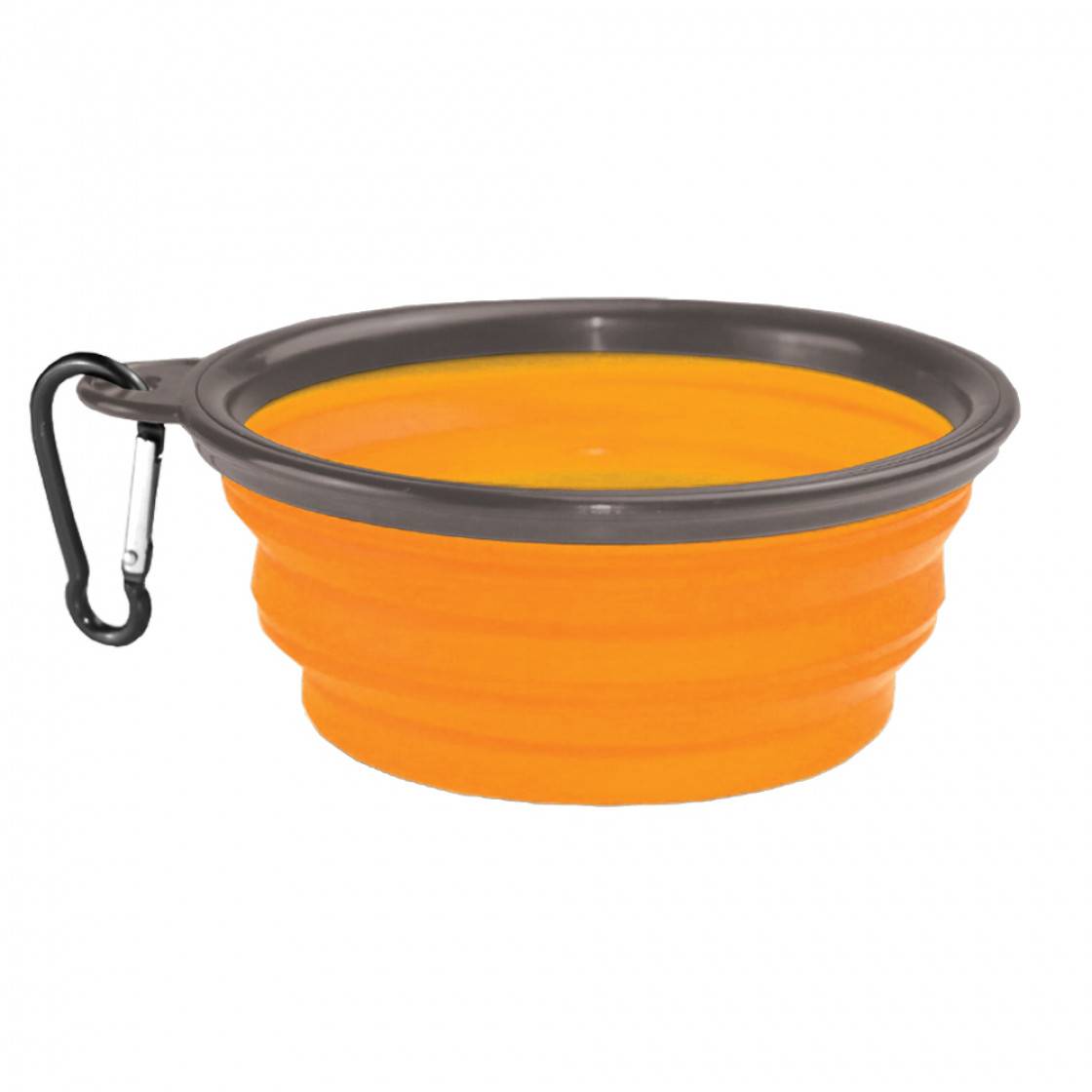 Silicone Bowl Orange/Black