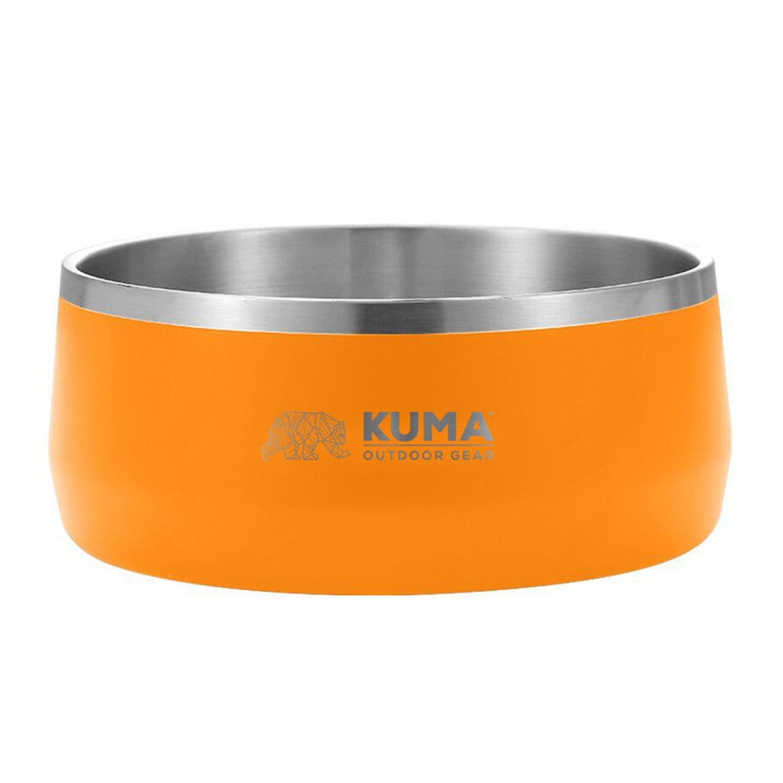 Stainless Steel Dog Bowl Orange/Black