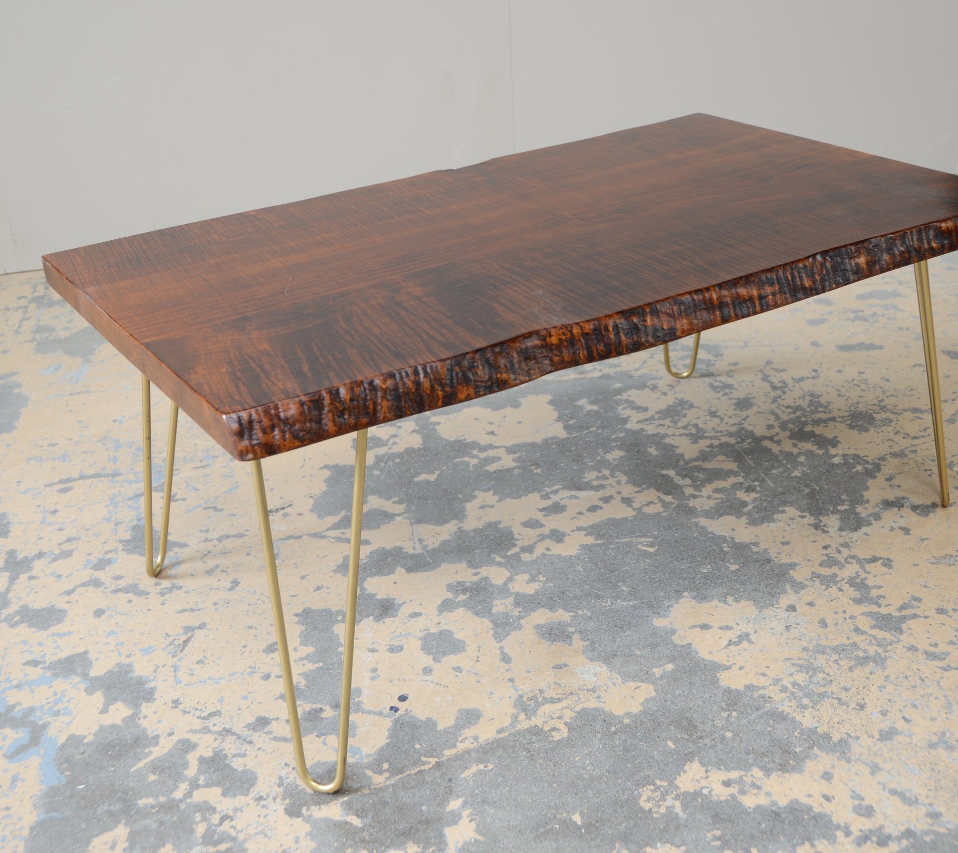 Live Edge Curly Maple Coffee Table