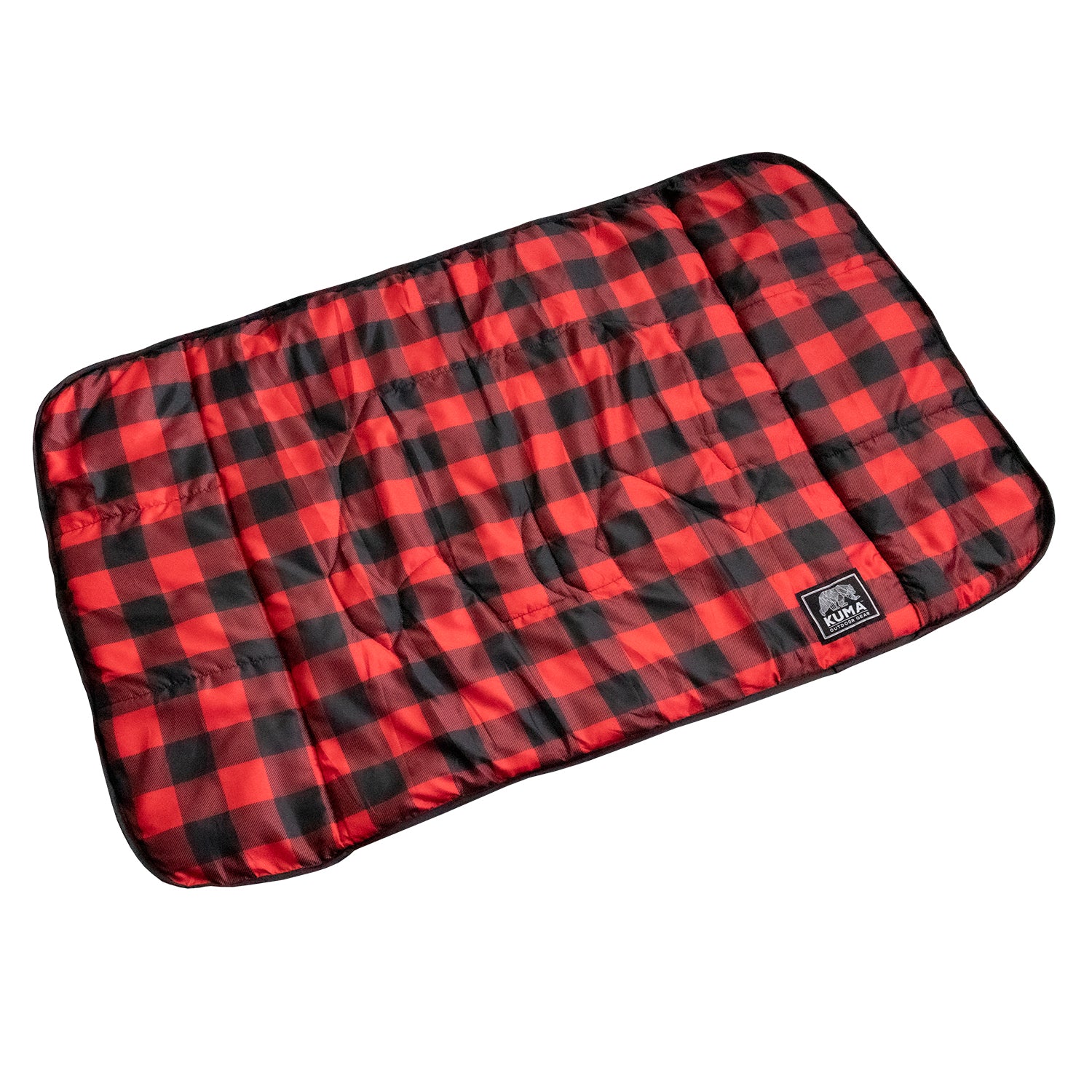 Lazy Bear Dog Blanket Red/Black Plaid
